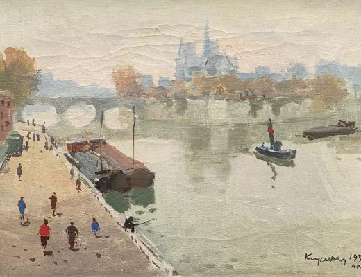 Les quais près de Notre Dame de Paris